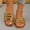 Gold, variant on Eltusu Women Flat Slide Sandals, Summer Slip On Open Toe Fashion Beach Sandals Shoes Black Size 7
