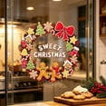thumbnail image 2 of Sweet Christmas Wreath Christmas Wreath Window Clings, Static PVC Holiday Decals for Glass Doors, Windows, Storefronts, Mirrors, and, 2 of 6