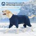 thumbnail image 5 of Dog Fleece Jumpsuit Thicken Double-Sided Fur Dog Coat Pajamas Windproof Warm Winter Clothes Jacket Sweater for Small Large Dogs (BULE,XS), 5 of 7