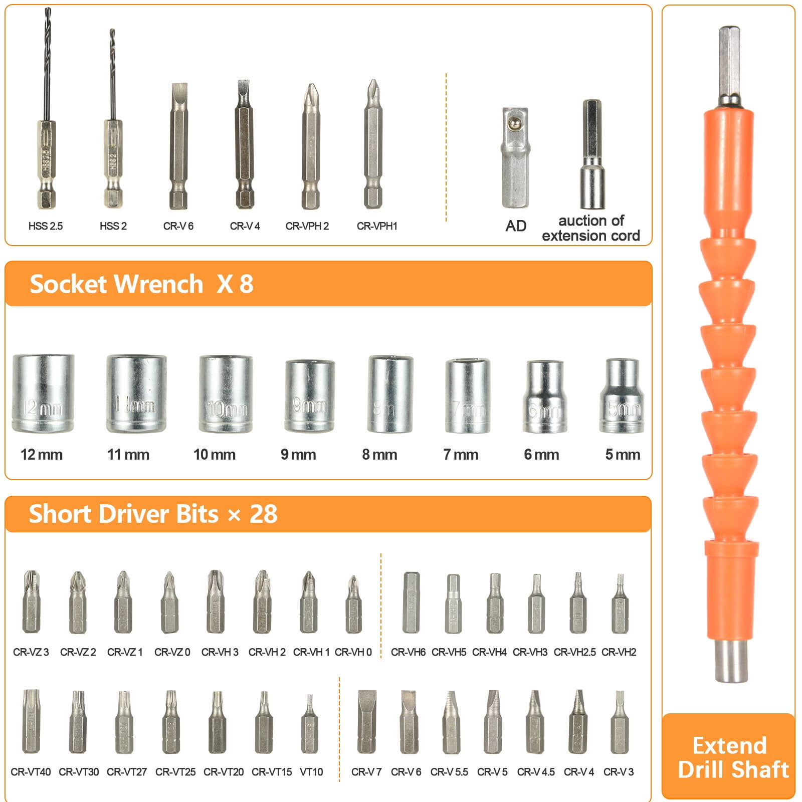 Teanyotink 4 Watts, 3.6 Volts Cordless Power Screwdriver, 1300 mAh, 220 RPM 47-Piece Set