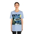 thumbnail image 3 of Santa in Van Gogh's Starry Night Christmas-Unisex Jersey Short Sleeve Tee, 3 of 4