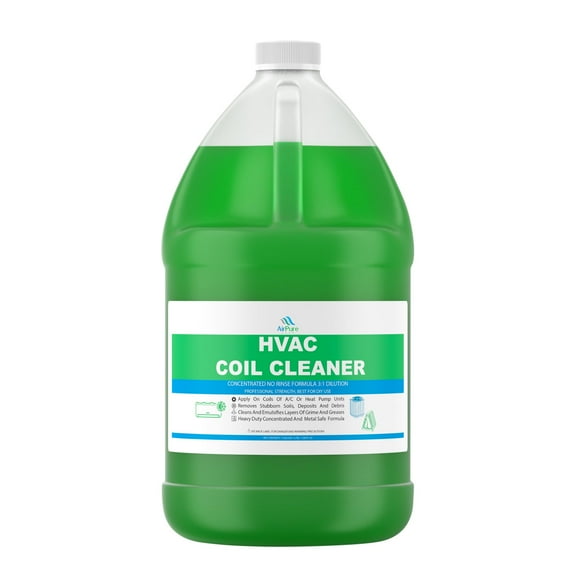 AC Evaporator Coil Cleaner - 1 Gallon (3.78L), No-Rinse Formula, Metal-Safe Corrosion Inhibitors Cleans Air Conditioners, Condensers, HVAC, Mini Splits, Heat Pumps Residential & Commercial Use