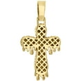 thumbnail image 4 of 10K Yellow Gold Mens Diamond 3D Dome Drip Cross Pendant 1.70" Pave Charm 1.70 CT, 4 of 5