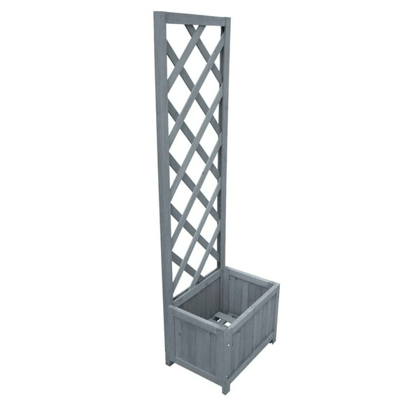 vidaXL Trellis Planter 15.7"x11.8"x53.1" Solid Firwood
