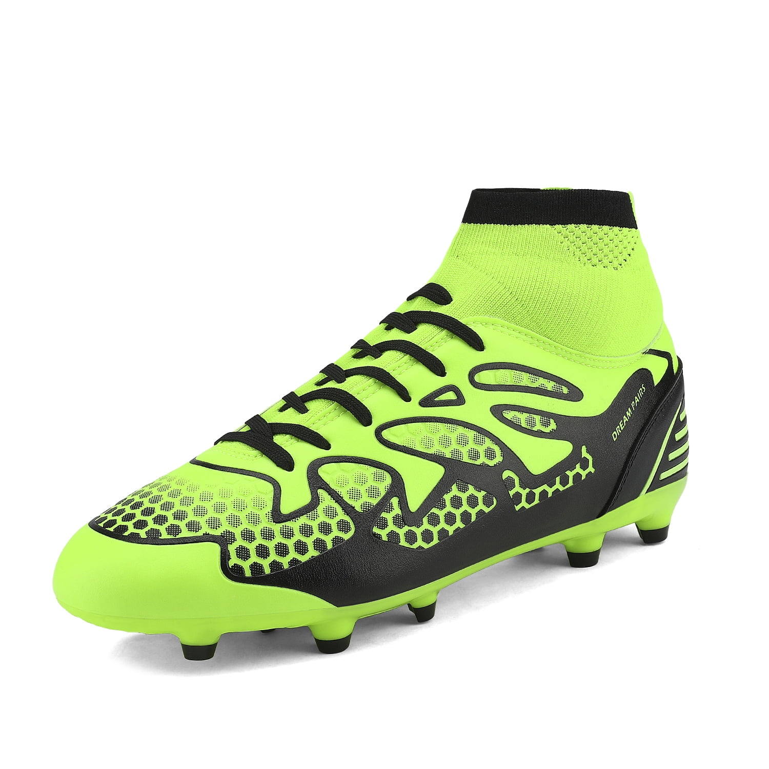 Dream Paris Soccer Shoes Football Sports Cleats Size 10 Toddler Neon/Green/Black 