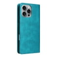 thumbnail image 6 of ELEHOLD Case for iPhone 15 Plus, RFID Blocking Wallet Phone Case, Shockproof Leather Cover with Kickstand, Magnetic Closure,Bluegreen, 6 of 9