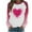 Multicolor#02, variant on JTZGDY Valentines Day Cute Heart Print Shirts for Women Raglan Long Sleeve Pattern Graphic Crewneck Holiday T-Shirts Trendy Oversized Comfy Pullover Sweatshirts Multicolor#05 XXL