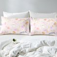 thumbnail image 4 of Erosebridal Pink Rabbit Fitted Sheet Twin, Kawaii Animal Fitted Sheet Set Twin, Cute Bunnies Room Decor, 2pcs,（No Top Sheet）, 4 of 6