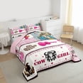 thumbnail image 3 of Homewish Western Cowgirl 3-Piece Full Size Comforter Sets for Female Men Girls,Leopard Print Bedding Comforter Set,Music Guitar Lightweight Bedding Sets,Ultra Soft Home Decor,Reversible, 3 of 8