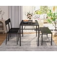 Aiho 4 Piece Small Space Dining Set with Storage, Kitchen Table, 2