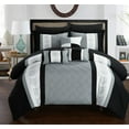 thumbnail image 1 of Chic Home CS1634-AN Clayton 10 Piece Comforter Set, King, Grey, 1 of 5