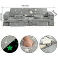 thumbnail image 3 of Shininglove 12pcs Modular Kids Play Couch, Baby Convertible Sofa Star Glow in The Dark, Grey Child Sectional Sofa for Bedroom and Playroom Furniture Set, 3 of 7