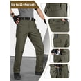 thumbnail image 3 of Pantalones FREE SOLDIER resistentes al agua para hombre, tácticos, color verde militar, 3 of 7