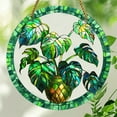 thumbnail image 3 of Vggrvlo Stained Glass Window Hanging Green Plant Monsterat Suncatcher for Birthday, Women, Men, Wife, Aunt, and Mom for Christmas Tree Decoration, Birthday Gift for Mom, 3 of 6
