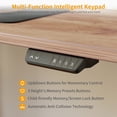 thumbnail image 3 of Cubiker 48 x 24 inch Standing Desk Height Adjustable Desk Home Office Electric Table, Maple, 3 of 5