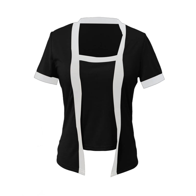 TIANZEN Short Sleeve Knit Cardigan With Color Design And Built In