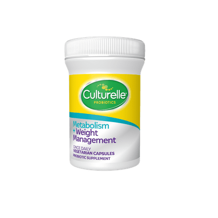 Culturelle Daily Metabolism and Weight Management Probiotic Capsules, Caffeine-Free, 30 Count