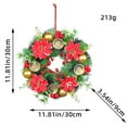 thumbnail image 3 of Suncoda Christmas Wreath, Christmas Candlestick Wreath Simulation Wreath Candlestick Red Fruit Pinenut Restaurant Desktop Decoration, Christmas Ornament, 3 of 3