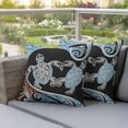 thumbnail image 3 of Abstract Turtles Outdoor Pillow Covers Pack of 2 Tribal Turtles Animals Blue Boho Floral Texture Waterproof Throw Pillow Covers Decorative Cushion Cases for Patio Garden Tent Balcony Couch 16x16 inch, 3 of 9
