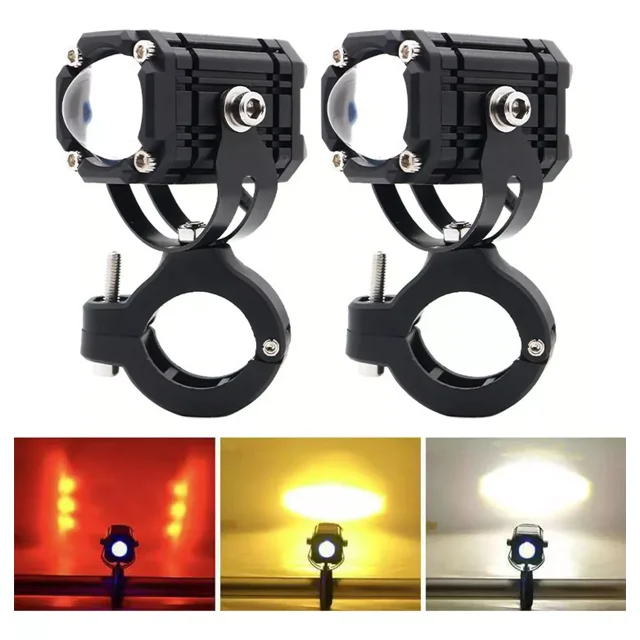 Faros De Lupa Luz Led Spot Luz Para Moto Ojo Diabólico 2pcs