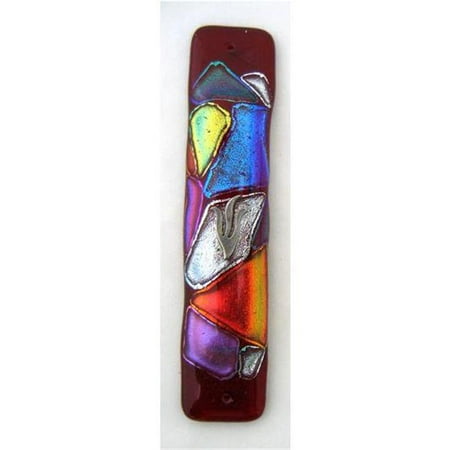 Judaica Kingdom TB-MEZ-S7 Red Rainbow Fusion Mezuzah