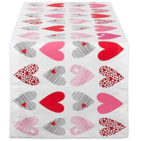 

14 x 108 in. Hearts Collage Print Table Runner