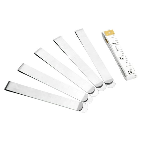 

Soft Tape Measure Stainless Steel Hemming Clips Set Accurate Measurement Plastic For Sewing
