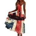 thumbnail image 6 of TaTaai Women's Fashion Printed Maxi Dress with British Flag Design, Round Neck, and Lightweight Breathable Fabric Gift, 6 of 8