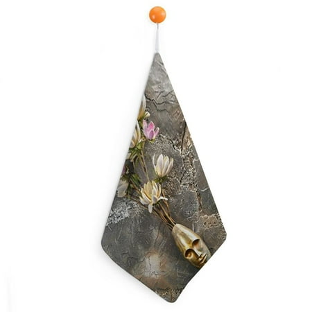 

SHERONV Flowers Reusable Hand Towels for Kitchen & Home Decor Ultra-Fine Fiber Fabric Quick Dry - Set of 2 1pcs