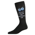 thumbnail image 4 of MeMoi Men's Keep Calm and Dreidel On Hanukkah Novelty Crew Sock - Mens - Male, 10-13, Blue, 4 of 6