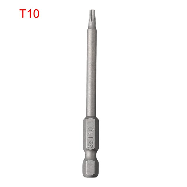 BTOER 1pc 75mm Hollow Torx Screwdriver Bit Hex Shank T7-T40 Magnetic Head Security Tamper Proof Star Screw Drivers Bits Hand Tools