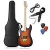 Davison 39-Inch Full-Size Left Handed Electric Guitar with Humbucker Pickup, Sunburst