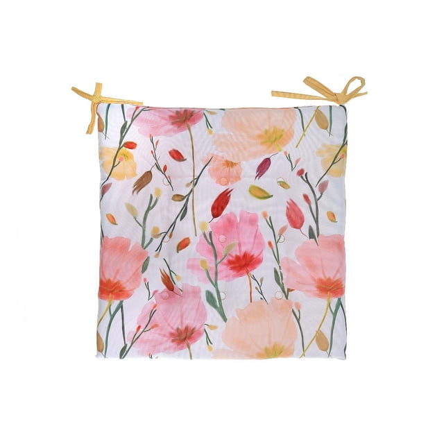 April Outdoor Tufted Chaid Pavy Poppy 16 X 16 - Ensemble De 2
