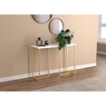 thumbnail image 4 of Safdie & Co. Console Table 39L Marble Gold Metal, 4 of 4