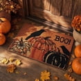 thumbnail image 2 of STIJGGN Halloween Boo Crow Pumpkin Coir Rug, 23"×15" Fall Outdoor Front Door Decor Mat, Washable Hand-Woven Rug for Layered Doormat, Autumn Halloween Thanksgiving Carpet for Porch, Entryway, 2 of 3