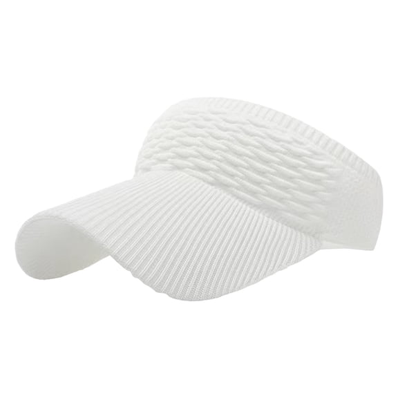 Women’s Knit Sun Visor Ribbed Breathable Mesh Back Adjustable Sports Casual Headwear