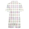 thumbnail image 6 of WRKEKC Printed Short Sleeve Collared Pajama Set for Women 1 Top and 1 Pant Sleepwear Set for Casual Home Wear, 6 of 7