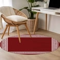 thumbnail image 5 of Red Geometric Large Area Rugs for Bedroom Living Room, Soft Non Slip Carpet Bedside Rug, Country Farm Traditional Chinese Tile Round Floor Cover Kitchen Accent Rug 4' for Dining Room/Office, 5 of 9