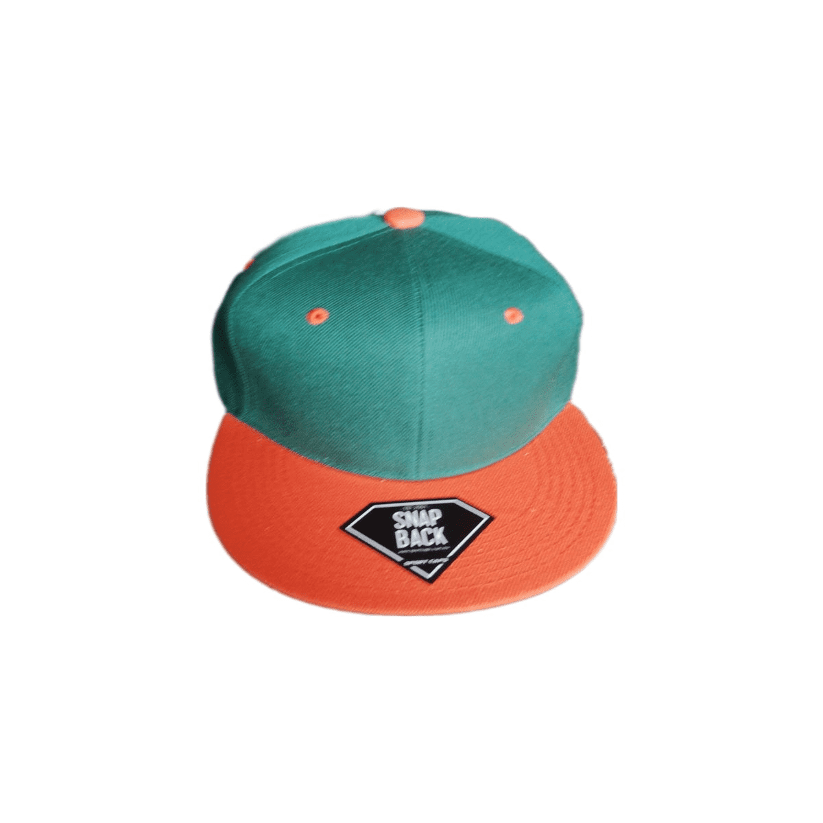 Gorra Snapback Sport Caps Vicera Plana Verde Naranja Hombre