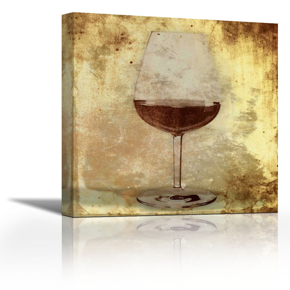 wine glass painting on canvas