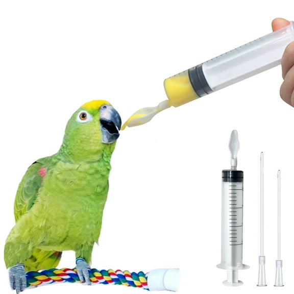 Baby Bird Feeding Syringe,Parrot Small Pet,Manual Syringe Feeder, Milk Water,Liquid Food,Reusable,Syringe with Spoon Tip