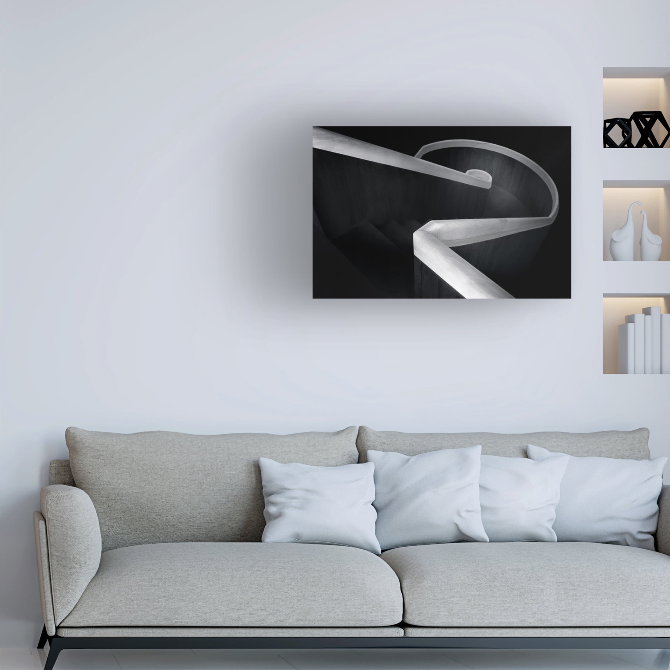 Trademark Fine Art Olavo Azevedo Round Lines Canvas Wall Art