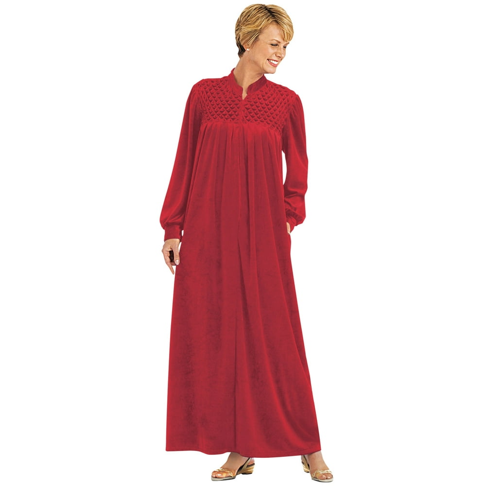 Carol Wright ZipFront Velour Robe