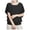 Black Shirts, variant on CAIVO Women's Short Sleeve T Shirt Loose Fitting Chiffon Solid Color Tops O-Neck Summer Blouse Classic Back To School Dailywear