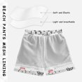 thumbnail image 3 of FORMRS Boys Swim Trunks Quick Dry Mesh Liner Boardshorts Sizes XS-XL, Black Cartoon Snowmen, 3 of 7