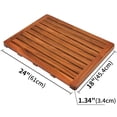 thumbnail image 3 of Utoplike (24.0 x 18.0 in) Alfombra de baño de madera de teca, alfombrilla de ducha para baño, alfombrilla de madera cuadrada, grande para spa, hogar o al aire libre, 3 of 5
