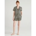thumbnail image 5 of Joyspun Women's Dreamy Soft Collection Notch Collar Top and Shorts Pajama Set, 2-Piece, Sizes XS-3X, 5 of 8