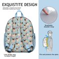 thumbnail image 5 of Pug and Love Heart Backpack Backpack for School,Cute School Bag,Schoolbag with Adjustable Shoulder Straps & Padded Back,13.8"x11.4"x6", 5 of 6