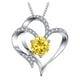 thumbnail image 1 of Fiudx Collar con Piedra de Nacimiento, Colgante de Corazón, Cadena Ajustable, Elegante Opción de Regalo, Ideal para Cumpleaños, Aniversarios o Uso Diario, para Mujeres y Niñas, con Dije Personalizado, 1 of 2