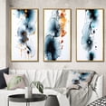 thumbnail image 1 of Designart "Heartbeat Rhapsody Turquoise and Gold Ink Cloud III" Abstract Painting Framed Wall Art Set Of 3 - Turquoise Modern Frame Canvas Set For Living Room Decor, 1 of 6